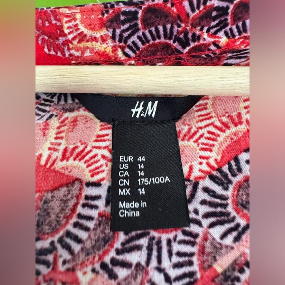 H&M Burgundy Maxi Dress size 14 - Picture 4 of 6